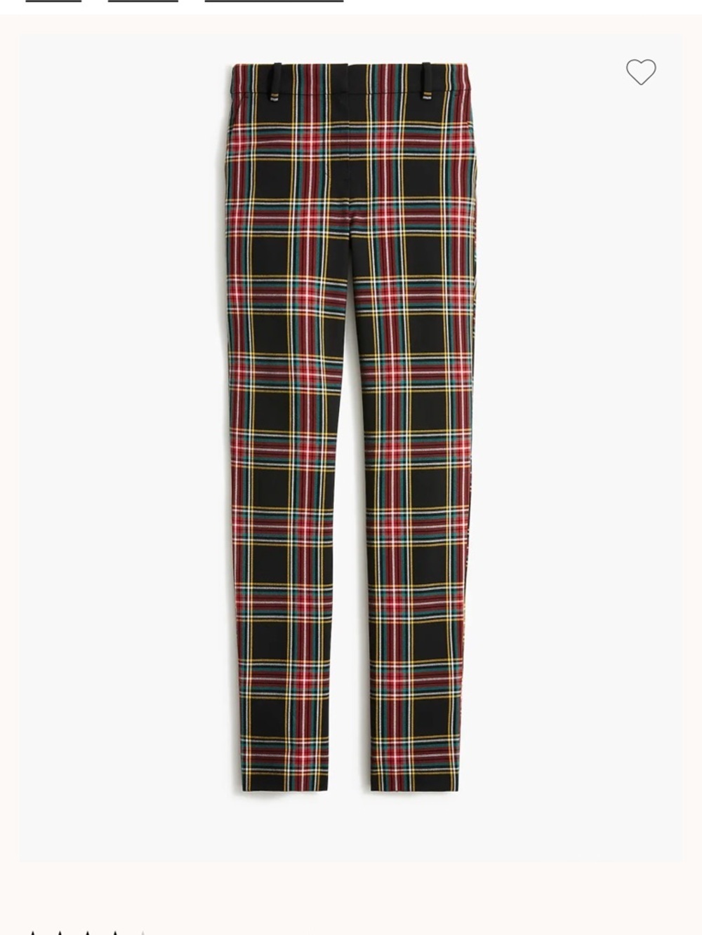 J. Crew NWOT Stewart Tartan Plaid Pants